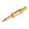 Штеккер аудио 1/4"(6,3) моно, позолочений d=7